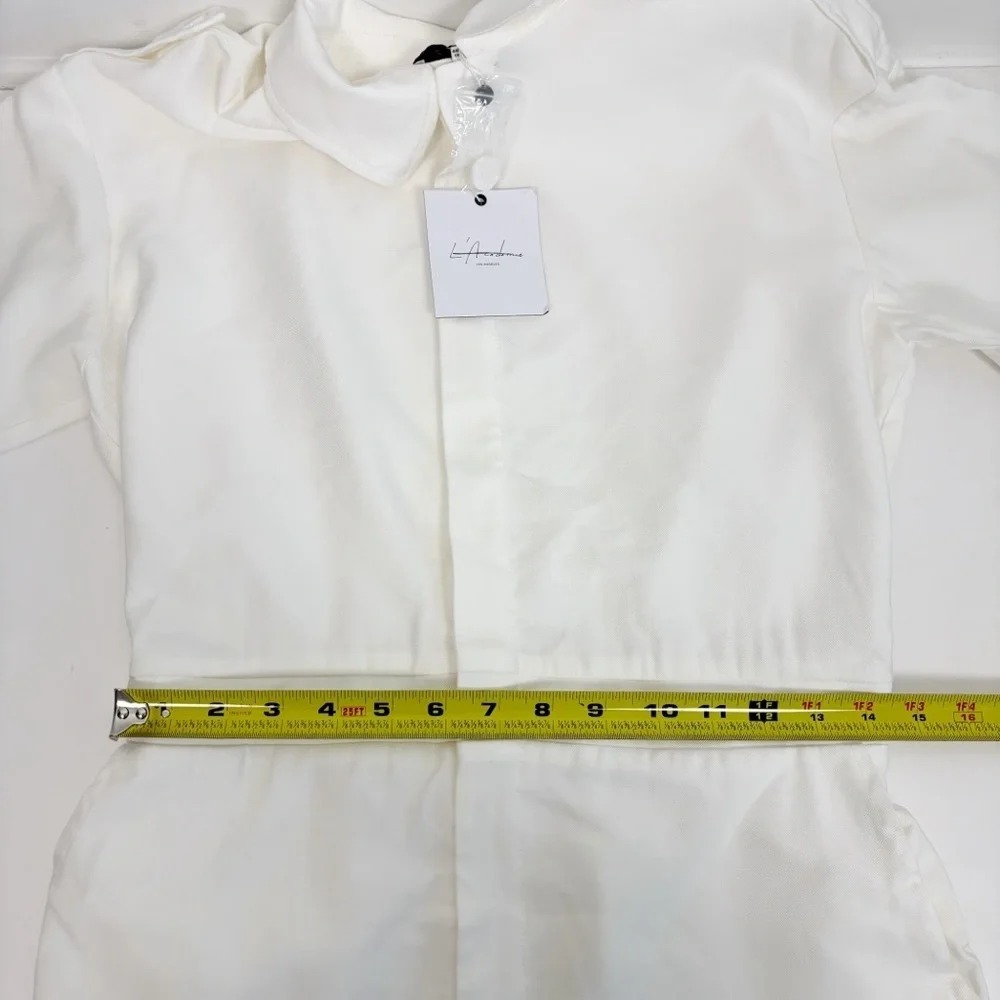 L’Academie Dylan Romper in White Size S